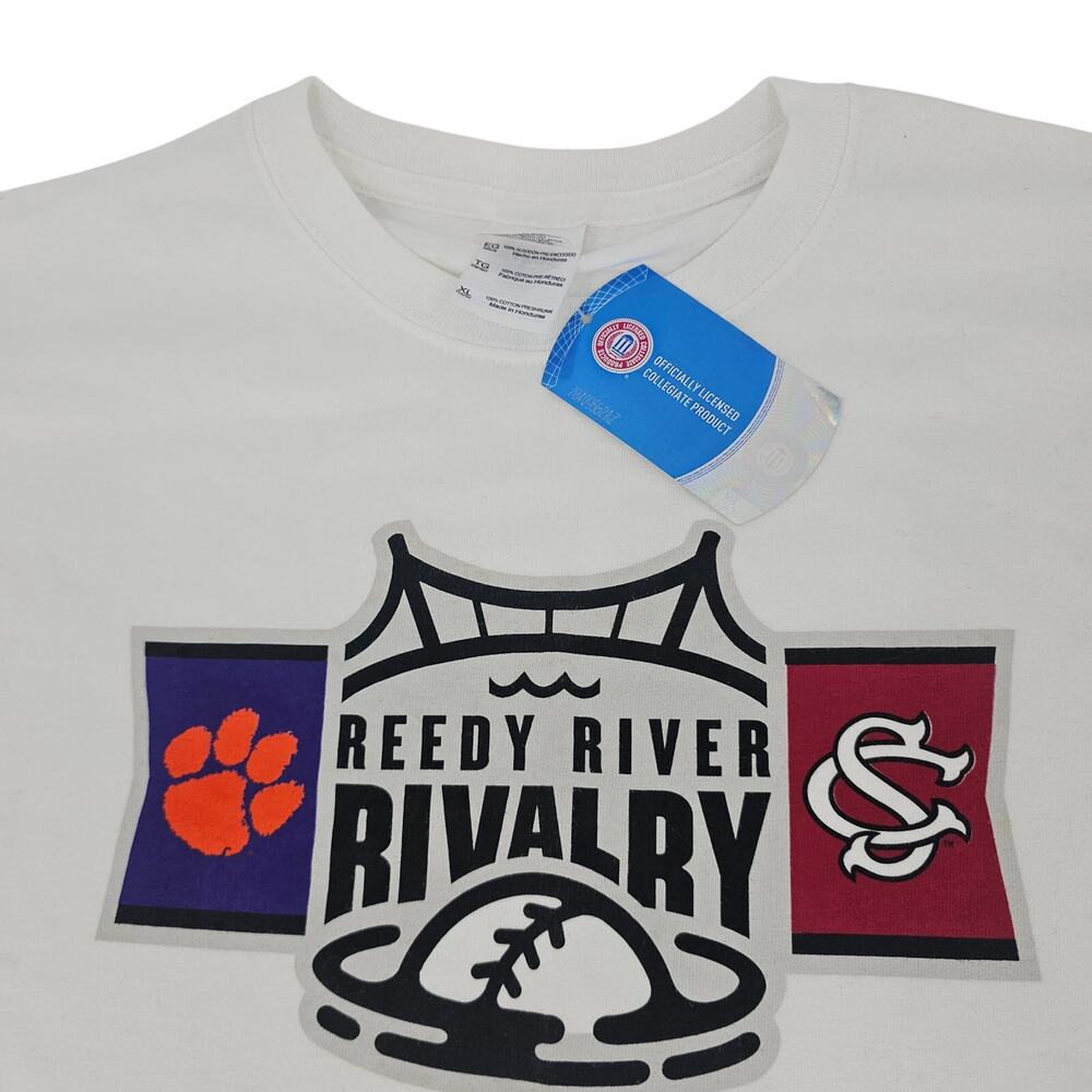 NEW Reedy River Rivalry Clemson Tigers South Carolina Gamecocks Tee Youth XL
